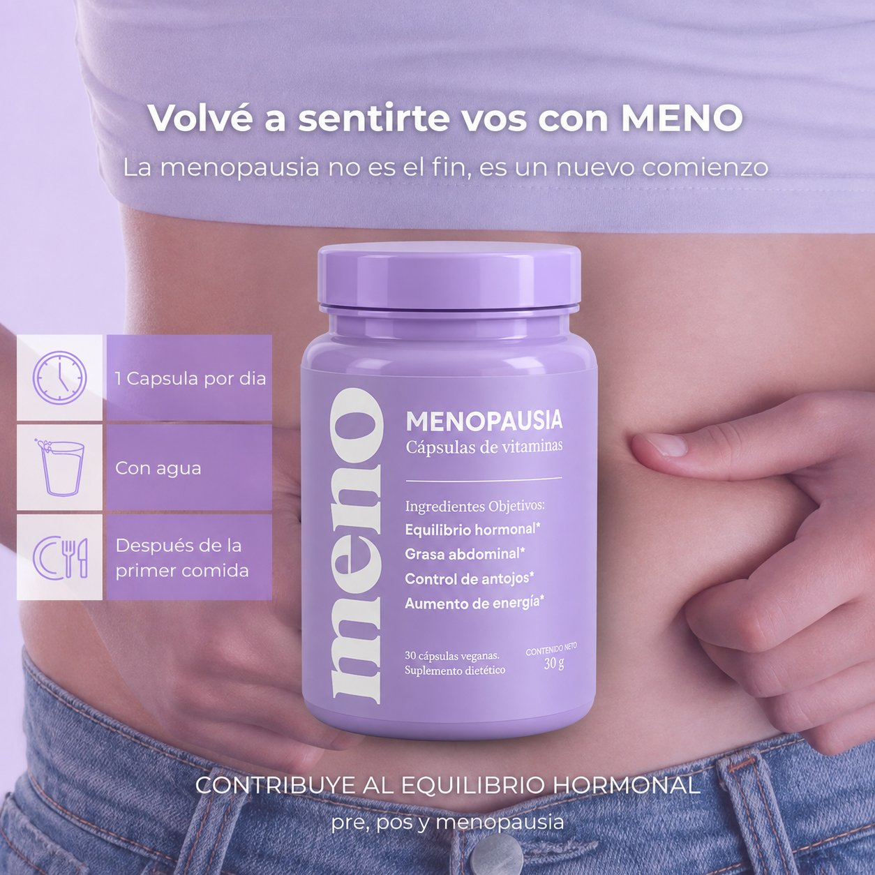 MENO® l Cápsulas Adelgazantes Menopausia - Suscripción