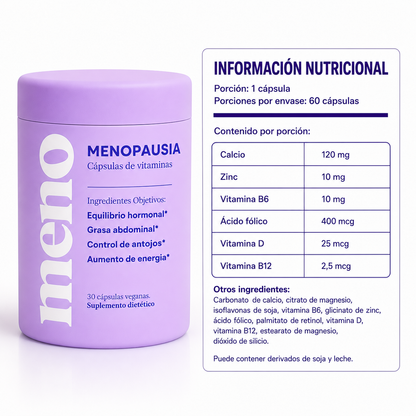 MENO® l Cápsulas Adelgazantes Menopausia | 50% OFF